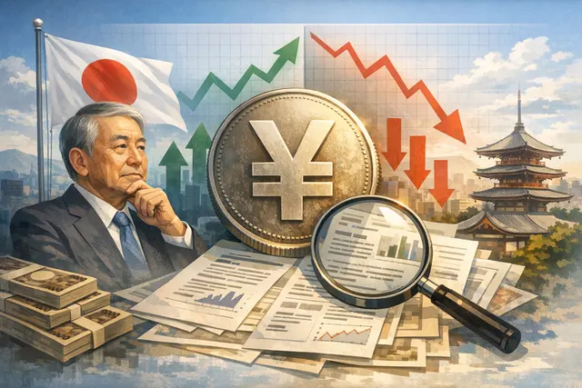Japanese yen banknotes and US dollar bills on a financial chart background, illustrating the yen-dollar exchange rate outlook