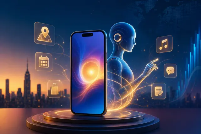 AI-generated editorial illustration accompanying an article about Meta Muse and AI agents