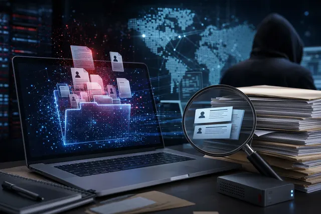 Illustration representing alleged Adobe data leak and cybersecurity investigation
