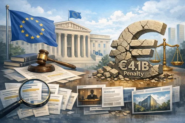 Illustration of the EU top court ruling against Google over Android antitrust violations