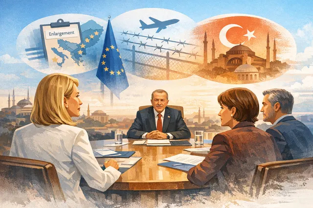 Search & fact check with cited sources for What was the purpose and agenda of EU foreign policy chief Kaja Kallas's visit to Ankara on June