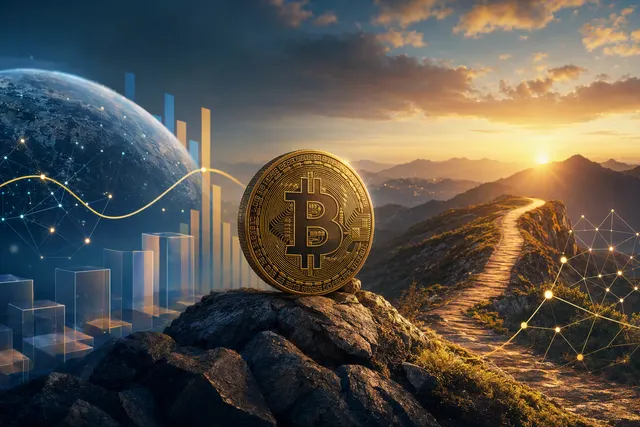 Editorial illustration of Bitcoin market analysis and the question of a new bull market