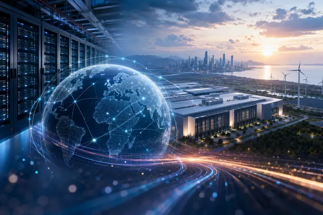 AI-generated illustration representing data-center infrastructure investment