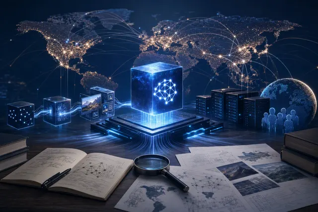 Editorial illustration representing DeepSeek V4.1 Flash and long-context AI inference