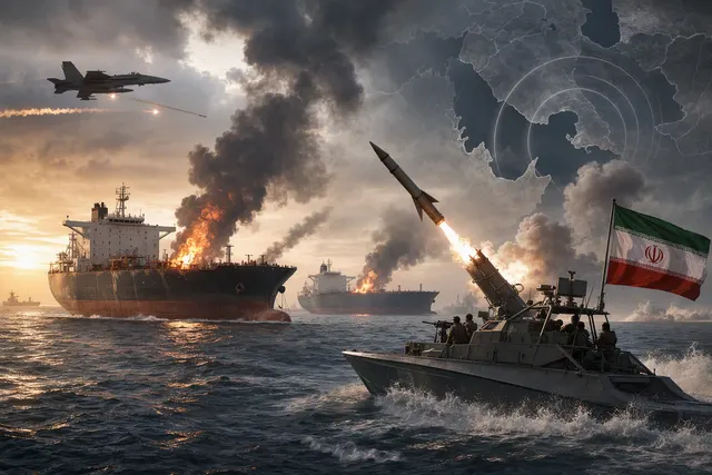 How did the IRGC Navy retaliate after U.S. forces destroyed or disabled three Iranian oil tankers following Iranian missile fire at two U.S.