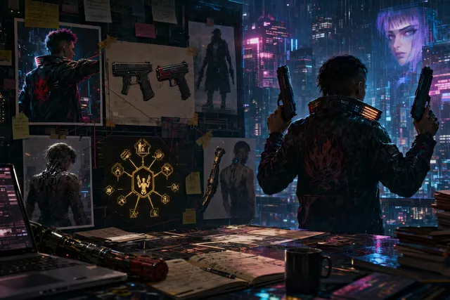 Illustrative Cyberpunk 2077 Update 2.5 artwork for a report on the Double Trouble dual-wielding leak