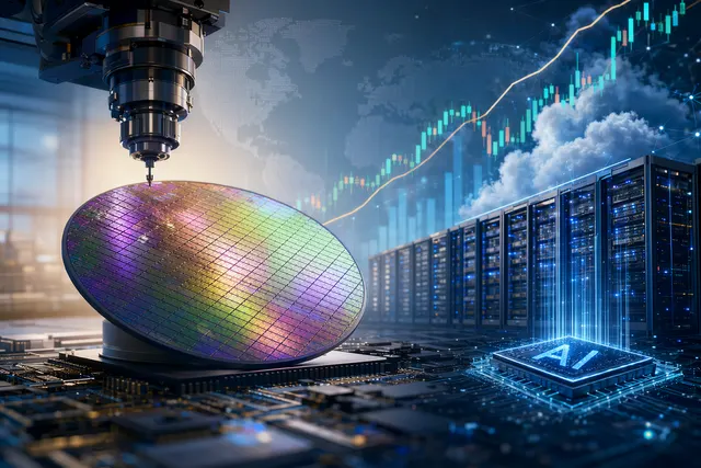 Illustration representing TSMC’s role in the global AI semiconductor supply chain and rising analyst price targets