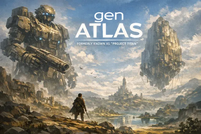 Fumito Ueda's gen ATLAS reveal featuring a giant mech in a desolate sci-fi world from Summer Game Fest 2026