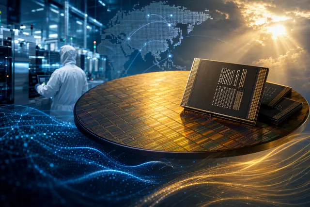 Illustration of semiconductor memory chips representing CXMT’s DRAM market surge