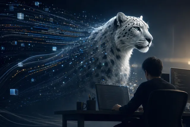 Concept illustration of Grok AI integrated with a terminal-based coding workflow like OpenCode