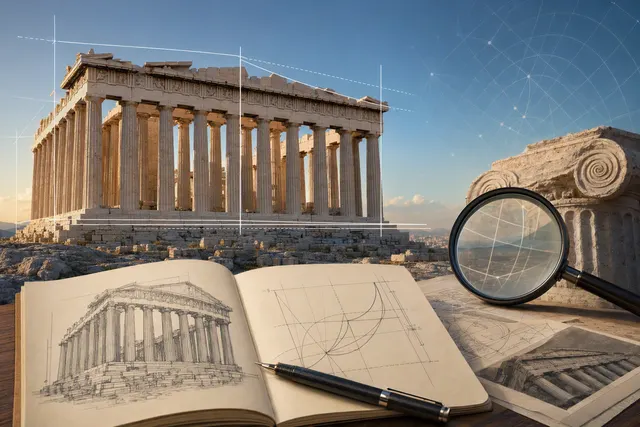 What does Alain Goriely’s 2026 study in Royal Society Open Science argue about the long standing claim that the Parthenon’s architectural re