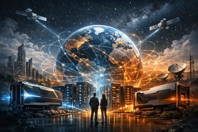 Abstract illustration of a global network connecting AMD Instinct GPUs with sovereign and enterprise AI infrastructure around the world.