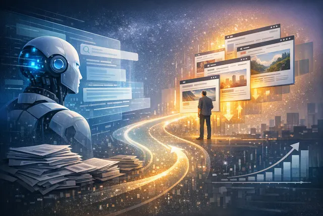 Illustration of Google Preferred Sources connecting readers with publishers across AI search and news feeds