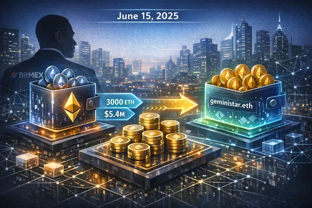 An abstract digital illustration of an Ethereum whale, with a glowing ETH symbol on a whale silhouette swimming through data streams, overlaid with wallet transaction arrows.