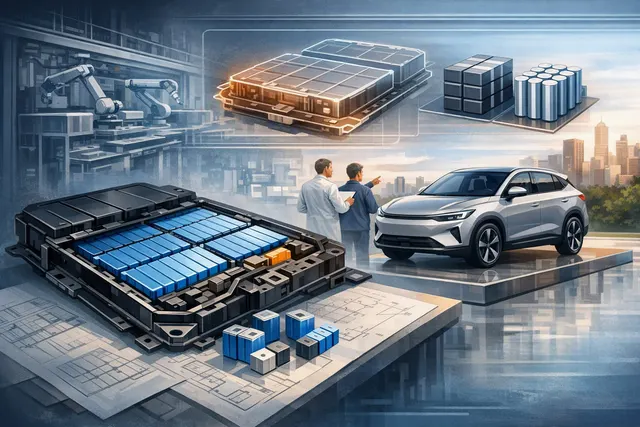 Illustration of Xiaomi’s Longjia battery pack strategy for the Pengcheng N70 and N90 SUVs