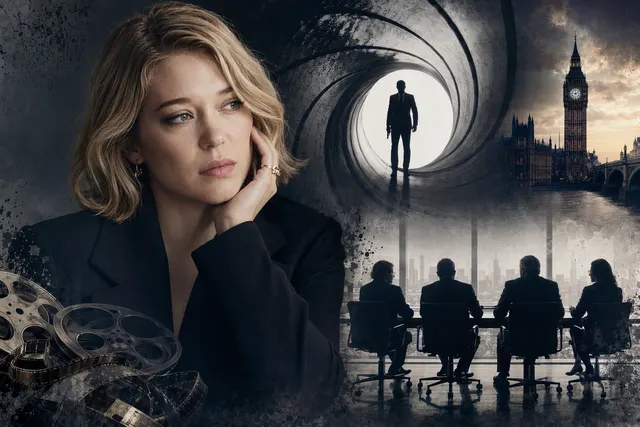 Editorial image representing Léa Seydoux and the new Amazon MGM era of the James Bond franchise