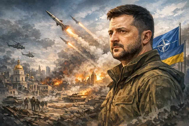 Ukrainian President Volodymyr Zelenskyy discussing the diplomatic window and battlefield dynamics in a television interview
