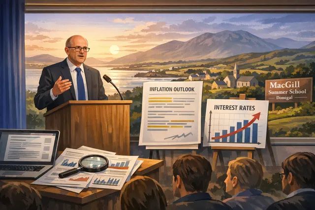 ECB Chief Economist Philip Lane speaking at the MacGill Summer School in Donegal, Ireland, July 2026
