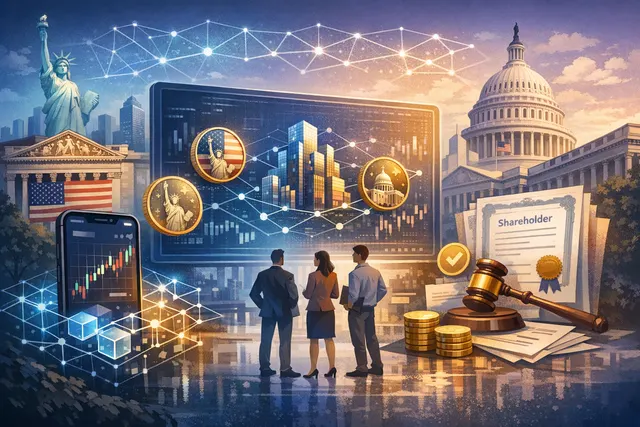 Digital illustration of the Backpack Securities platform bridging traditional U.S. stocks and Solana blockchain tokenization