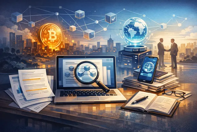 Digital illustration showing MoneyGram's blockchain strategy: a network of Stellar, Solana, and MGUSD stablecoin nodes connecting a global remittance map