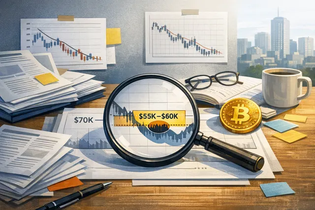 Bitcoin price chart and on-chain data analysis for 2026 bear market bottom