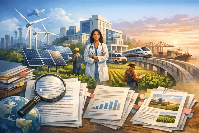 Digital illustration depicting U.S.-Vietnam investment partnership with DFC headquarters and Hanoi skyline connected by data lines