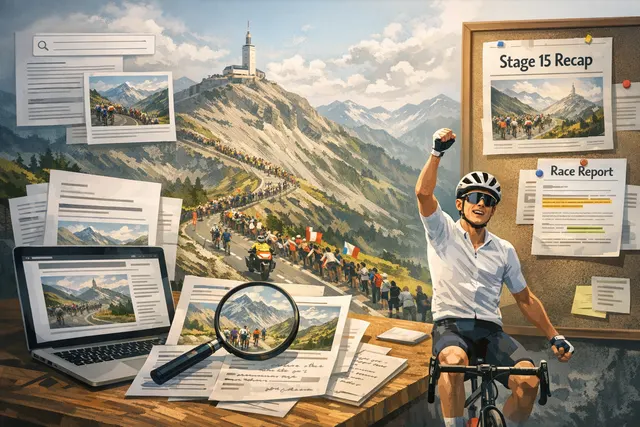 AI-generated editorial image of the Plateau de Solaison summit finish at the 2026 Tour de France.