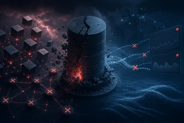 Illustration representing the Pyth Network outage affecting oracle price feeds across DeFi