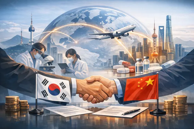 Conceptual image of Eli Lilly's $4.2 billion licensing deals with Hanmi Pharmaceutical and Haisco Pharmaceutical Group