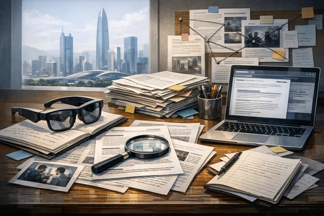 Even Realities G2 smart glasses displayed on a surface, showcasing the camera-free design with a subtle floating heads-up display.