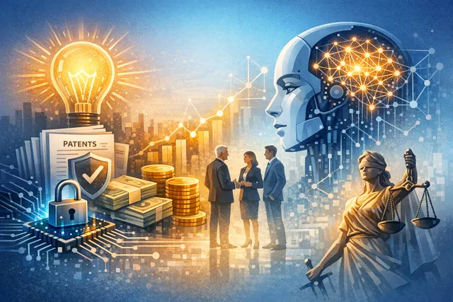 Lightbringer AI-powered patent platform interface visualizing the agentic workflow and global expansion strategy