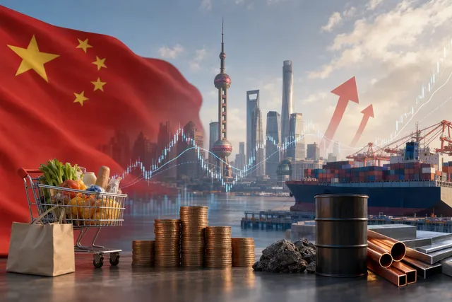 Editorial illustration of China’s inflation and economic outlook