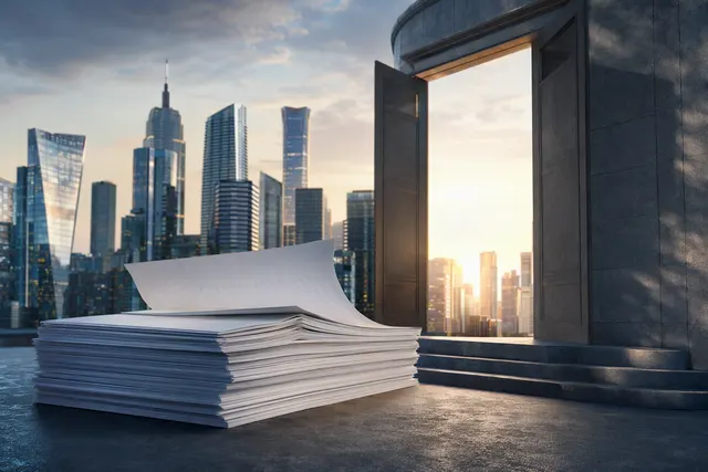 Editorial illustration representing Anthropic’s potential IPO and public-market debut