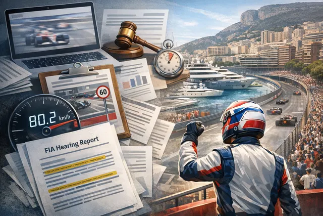 Pierre Gasly celebrating on the Monaco Grand Prix podium after being reinstated to third place following a successful Alpine appeal.
