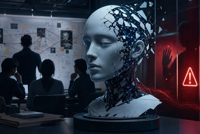 Illustration representing AI safety, model oversight and the decision to delay an autonomous AI release