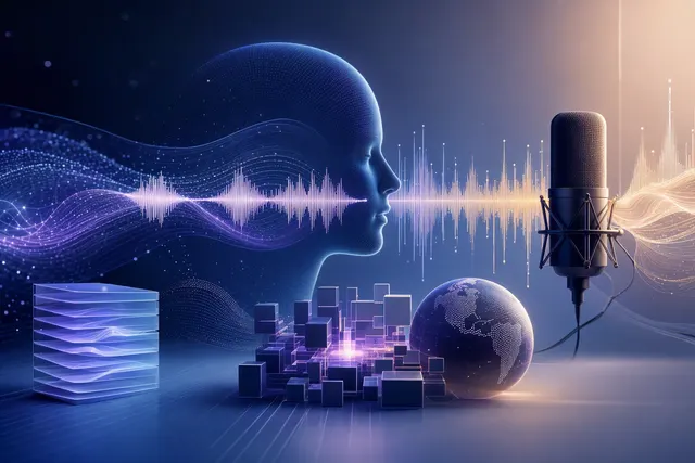 Editorial illustration for ElevenLabs v4 and v4 Turbo voice models