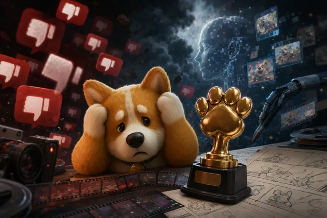Stylized scene representing Party Animals controversy over AI video contest