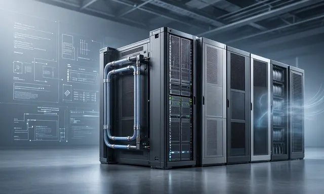 Illustration of Cisco and Supermicro rack-scale AI systems connected to an NVIDIA-based data-center architecture