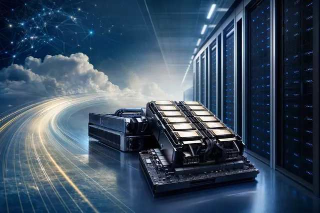Illustration representing AI computing infrastructure for Nvidia Vera Rubin and CoreWeave cloud workloads