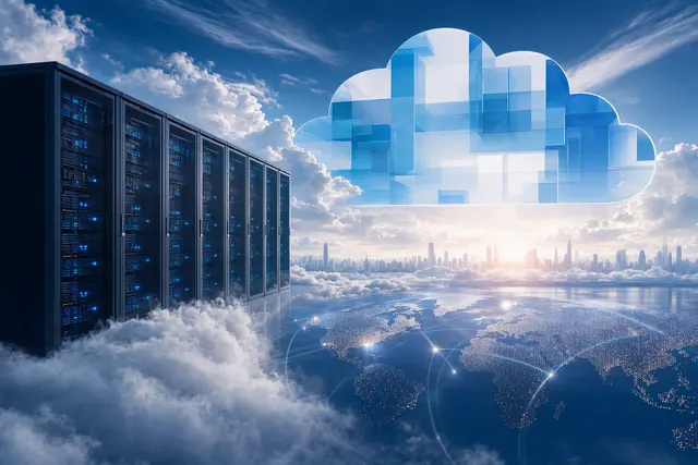 Illustration representing Microsoft Azure cloud revenue disclosure and competition with major cloud providers