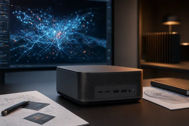 AMD Ryzen AI Halo mini PC concept showing compact AI workstation hardware