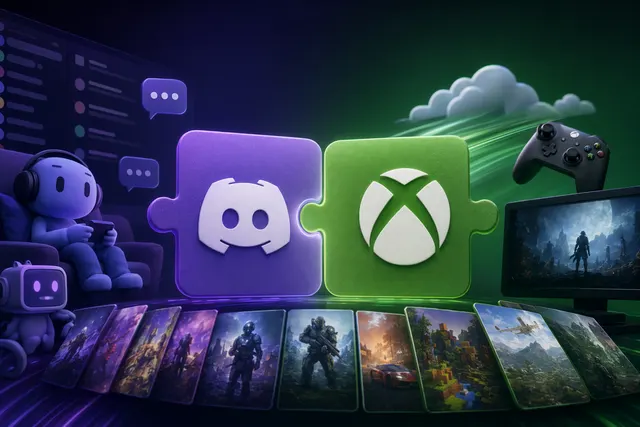 Illustration of Discord Nitro and Xbox Game Pass coming together in a gaming subscription bundle