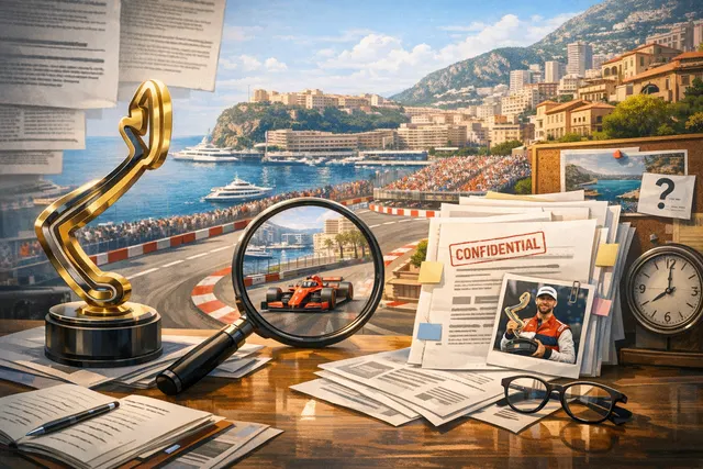 Pierre Gasly holding his Monaco Grand Prix third-place trophy after a 18-day delay due to penalty appeal and ongoing legal challenges.