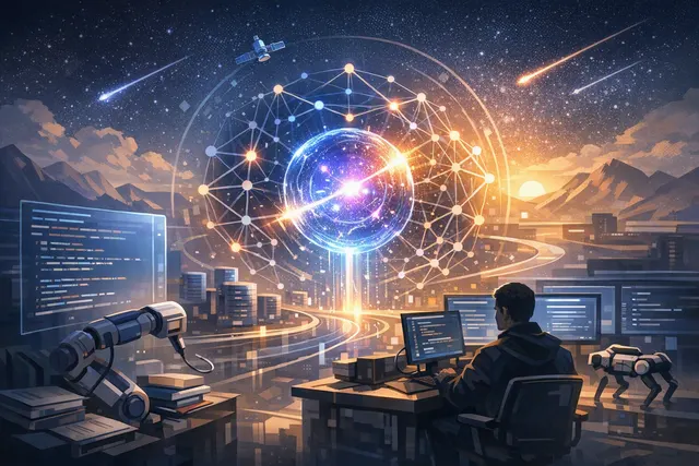 Abstract editorial illustration representing Google’s rumored Gemini 3.8 Flash AI model and coding capabilities