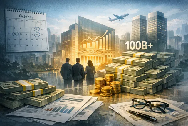 Editorial illustration of Anthropic’s potential record-setting IPO and its Claude AI business