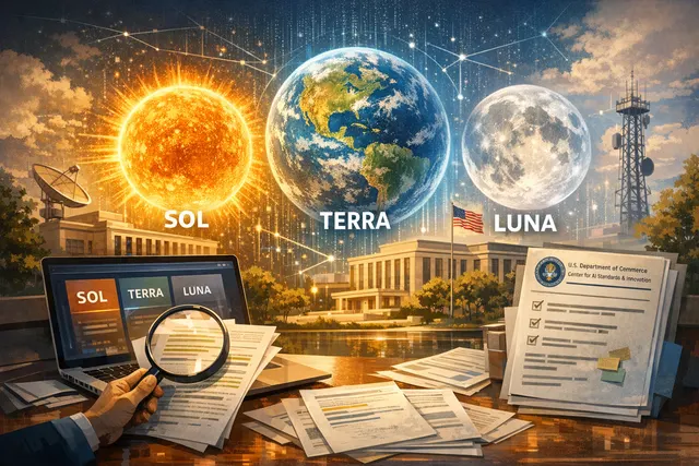 OpenAI GPT-5.6 Sol, Terra, and Luna model lineup with Commerce Department CAISI approval graphic