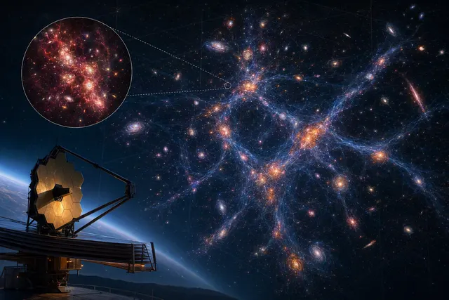 What did the international team of astronomers discover about COSMOS z3.1 A—the most distant known ancestor of a galaxy supercluster, its ma