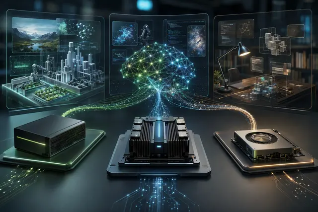 Conceptual illustration of AI-agent models for data-center and local workloads