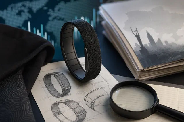 Concept image of Garmin CIRQA screenless fitness band with fabric strap and sensor module