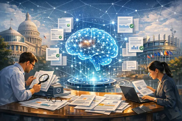 AI-generated concept illustration representing Domyn's EUROPA project: a European open-source frontier AI model with multilingual and sovereign infrastructure themes.